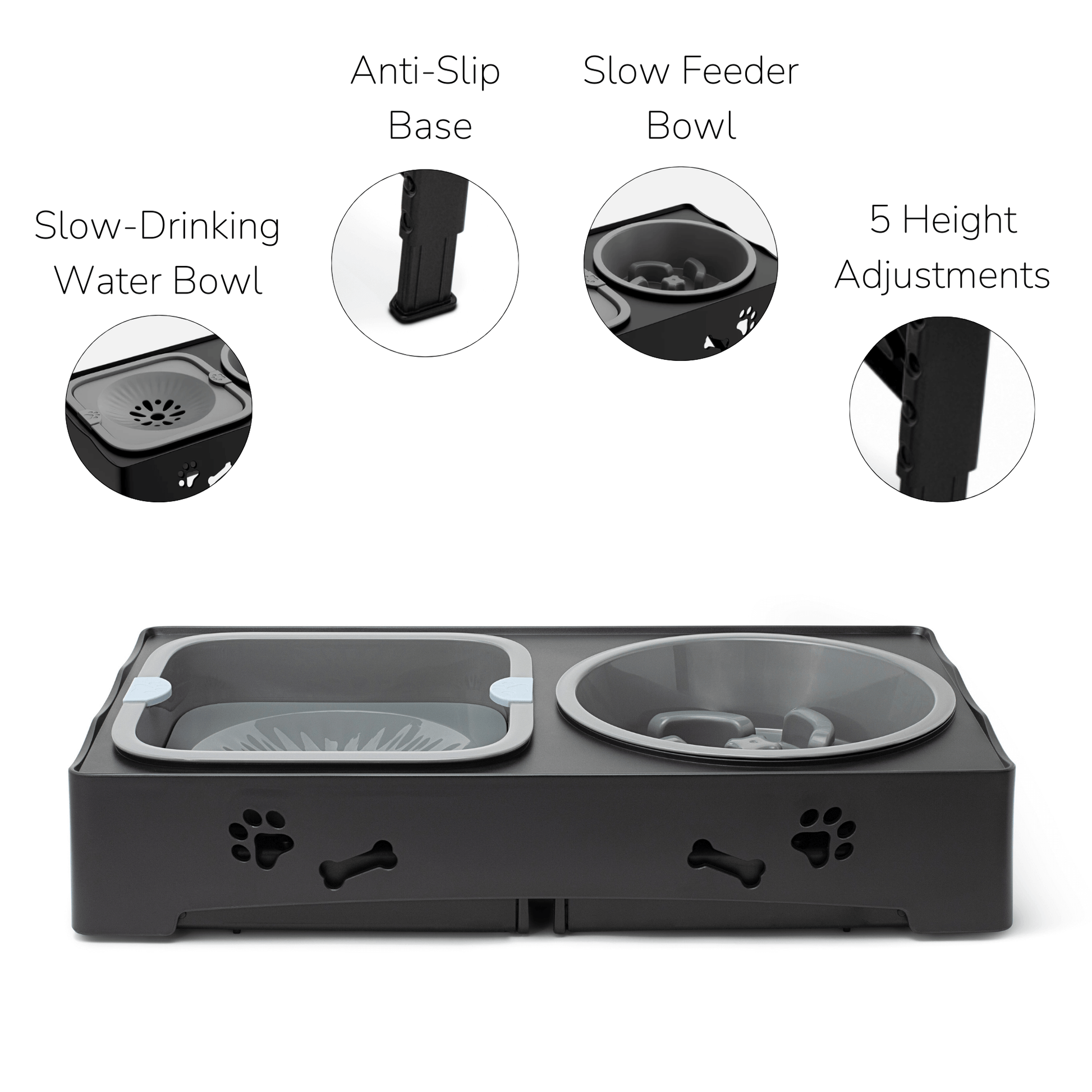 Elevated Dog Bowl Stand with Adjustable Height & Maze Design | Healthy Eating Solution for Large Dogs 4