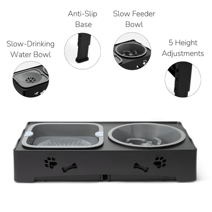 Elevated Dog Bowl Stand with Adjustable Height & Maze Design | Healthy Eating Solution for Large Dogs 4
