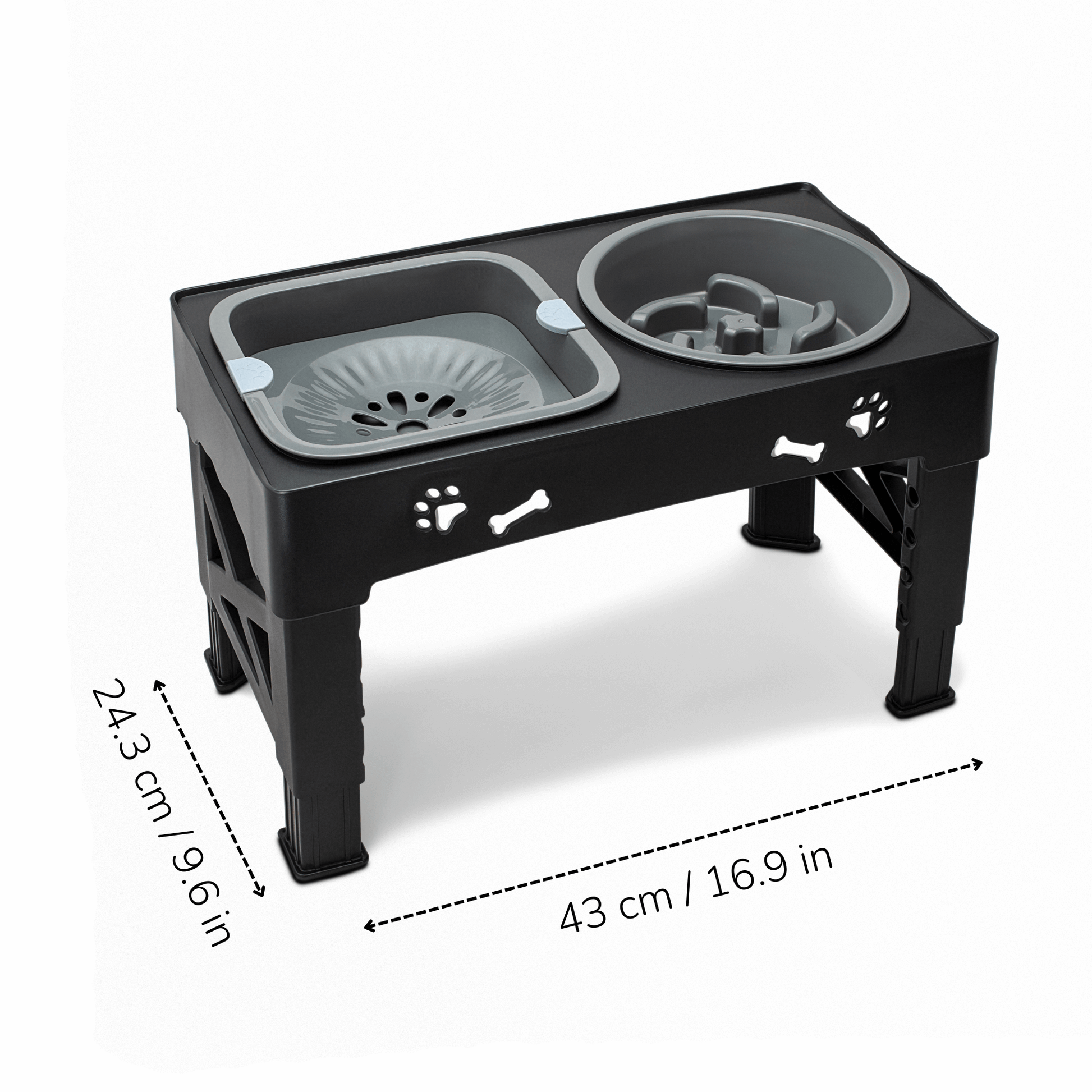 Elevated Dog Bowl Stand with Adjustable Height & Maze Design | Healthy Eating Solution for Large Dogs 6