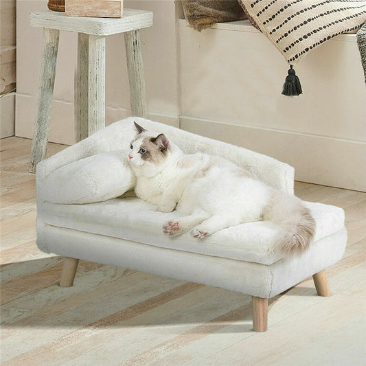 Elevated Plush Pet Sofa | Orthopedic Dog Couch with Luxurious Comfort | Pet-Friendly Design for Ultimate Relaxation 0