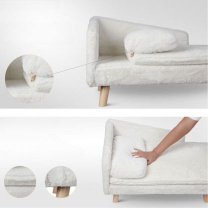Elevated Plush Pet Sofa | Orthopedic Dog Couch with Luxurious Comfort | Pet-Friendly Design for Ultimate Relaxation 3