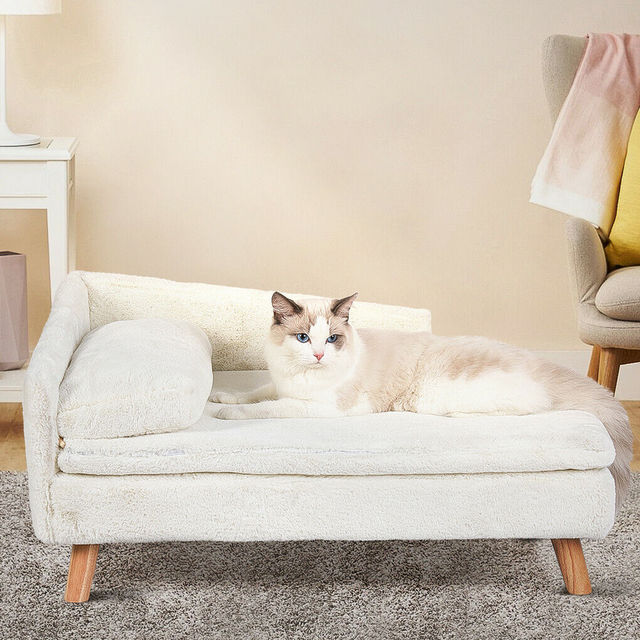 Elevated Plush Pet Sofa | Orthopedic Dog Couch with Luxurious Comfort | Pet-Friendly Design for Ultimate Relaxation 4