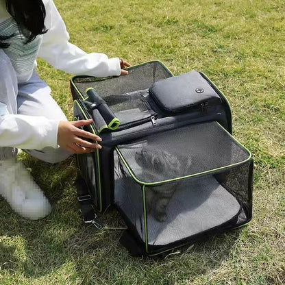 Expandable Pet Carrier | Breathable Mesh Dog & Cat Carrier Bag with Comfortable Interior | Lightweight & Foldable for Easy Travel 3