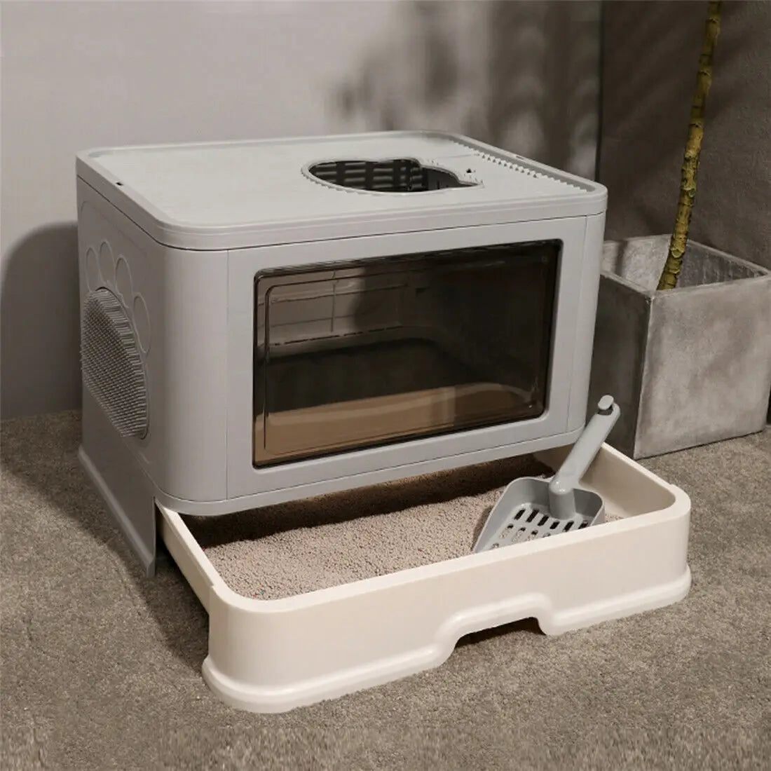 Foldable Cat Litter Box with Dual-Entry Design & Easy Cleaning | Space-Saving Solution for Tidy Homes 1