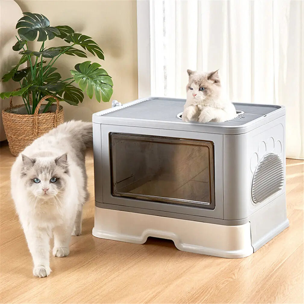 Foldable Cat Litter Box with Dual-Entry Design & Easy Cleaning | Space-Saving Solution for Tidy Homes 3