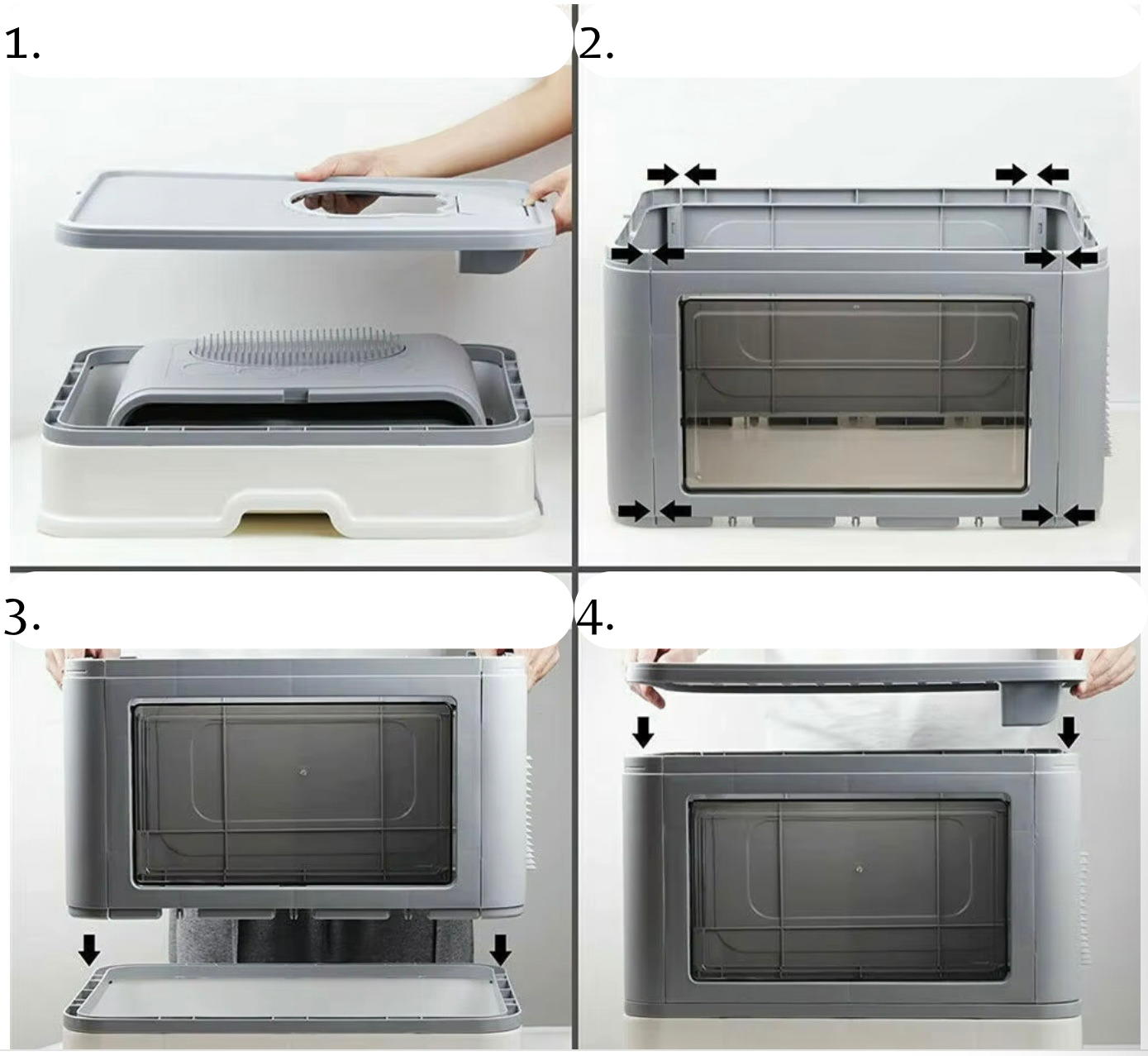 Foldable Cat Litter Box with Dual-Entry Design & Easy Cleaning | Space-Saving Solution for Tidy Homes 4