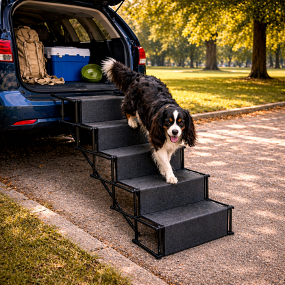 Foldable Dog Steps for Car with Non-Slip Surface | Lightweight & Sturdy for Easy Vehicle Access 3