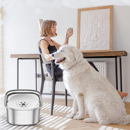 HydroPaw | Slow Feeder Dog Bowl with Spill-Proof Design | Durable Stainless Steel for Clean Hydration 12