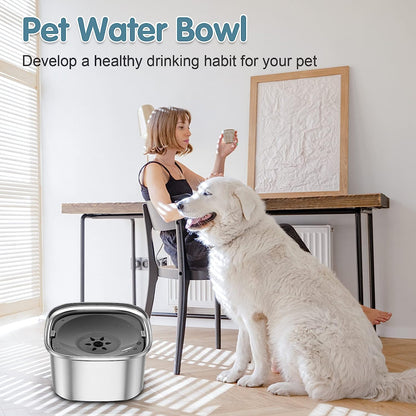 HydroPaw | Slow Feeder Dog Bowl with Spill-Proof Design | Durable Stainless Steel for Clean Hydration 2