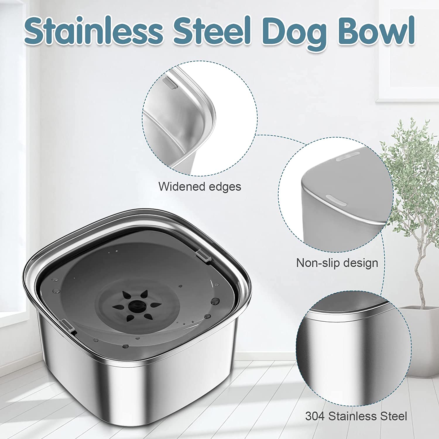 HydroPaw | Slow Feeder Dog Bowl with Spill-Proof Design | Durable Stainless Steel for Clean Hydration 3