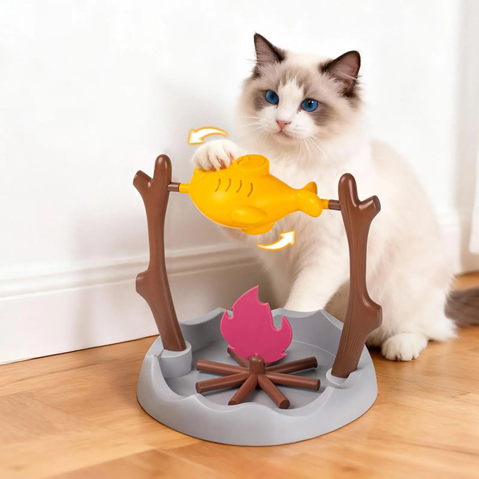 Interactive Cat Toy | Rotating Food Dispenser with Adjustable Release | Engaging Mealtime Solution for Healthy Eating 6