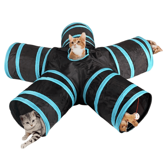 Interactive Cat Tunnel Toy with Crinkle Sounds | Foldable Play Tunnel for Indoor Cats 0