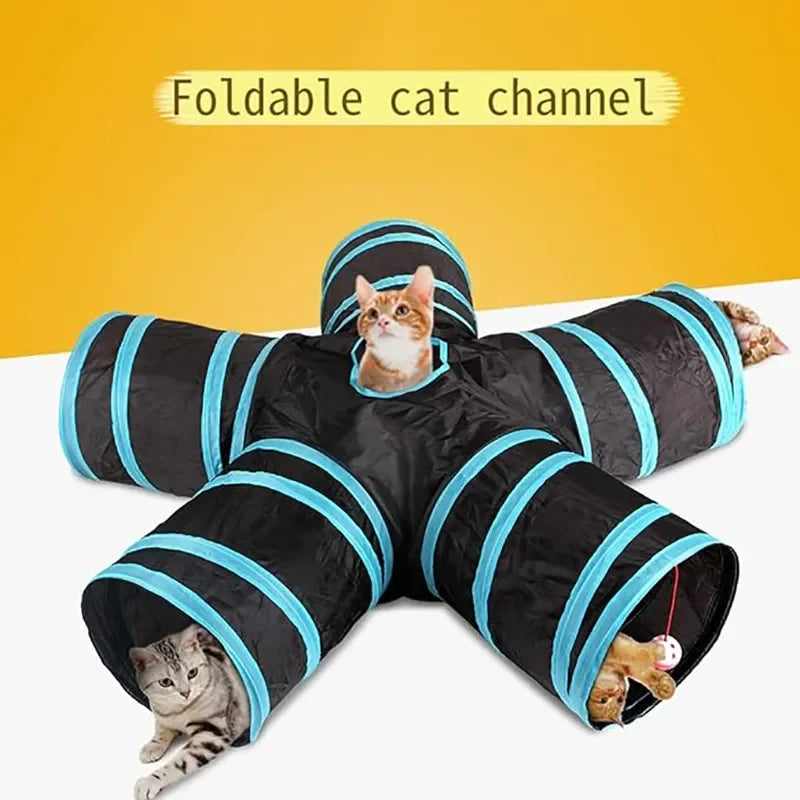 Interactive Cat Tunnel Toy with Crinkle Sounds | Foldable Play Tunnel for Indoor Cats 3