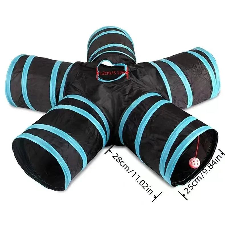 Interactive Cat Tunnel Toy with Crinkle Sounds | Foldable Play Tunnel for Indoor Cats 4