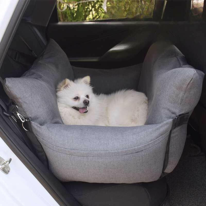 Luxurious Dog Car Seat Bed | Soft & Durable Design with Adjustable Straps | Cozy Travel Accessory for Pets 0