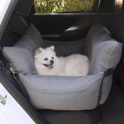Luxurious Dog Car Seat Bed | Soft & Durable Design with Adjustable Straps | Cozy Travel Accessory for Pets 0