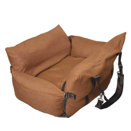Luxurious Dog Car Seat Bed | Soft & Durable Design with Adjustable Straps | Cozy Travel Accessory for Pets 1