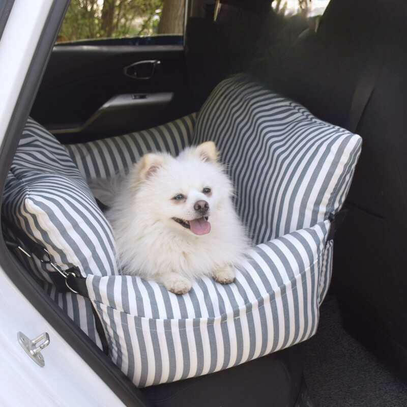 Luxurious Dog Car Seat Bed | Soft & Durable Design with Adjustable Straps | Cozy Travel Accessory for Pets 5