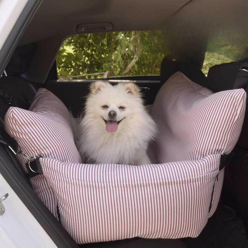 Luxurious Dog Car Seat Bed | Soft & Durable Design with Adjustable Straps | Cozy Travel Accessory for Pets 7