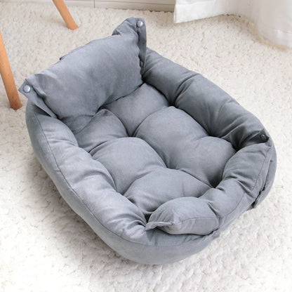 Luxury Pet Bed | 3-in-1 Convertible Dog & Cat Bed with Soft Cotton Feel | Cozy Retreat for Ultimate Comfort 0