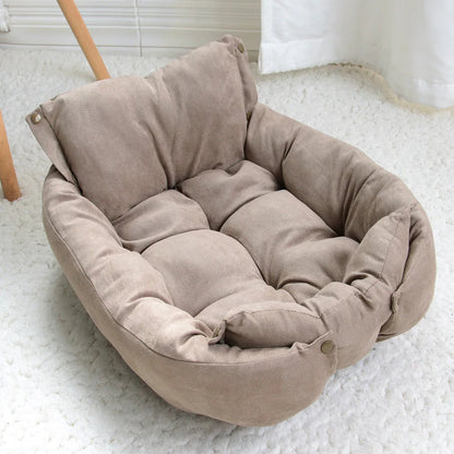 Luxury Pet Bed | 3-in-1 Convertible Dog & Cat Bed with Soft Cotton Feel | Cozy Retreat for Ultimate Comfort 2