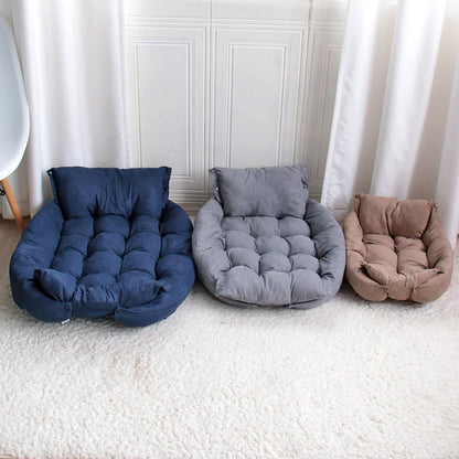 Luxury Pet Bed | 3-in-1 Convertible Dog & Cat Bed with Soft Cotton Feel | Cozy Retreat for Ultimate Comfort 5