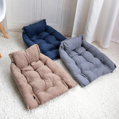 Luxury Pet Bed | 3-in-1 Convertible Dog & Cat Bed with Soft Cotton Feel | Cozy Retreat for Ultimate Comfort 6