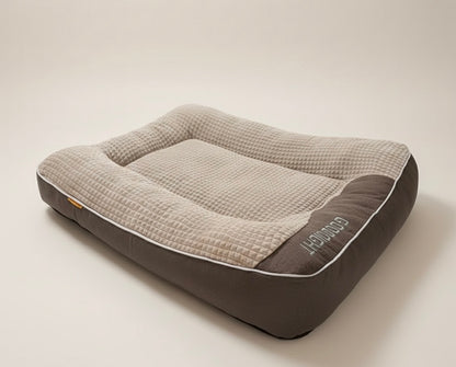 Orthopedic Dog Bed | Plush Polyester | XL, XXL & 3XL | Hand Washable | Brown & Grey