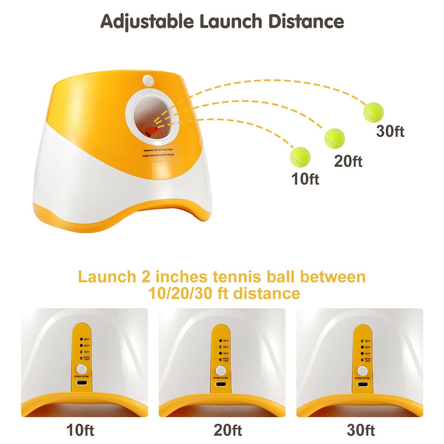 Pawfey | Automatic Ball Launcher for Dogs with Adjustable Distance | Interactive Fetch Toy for Endless Fun 3