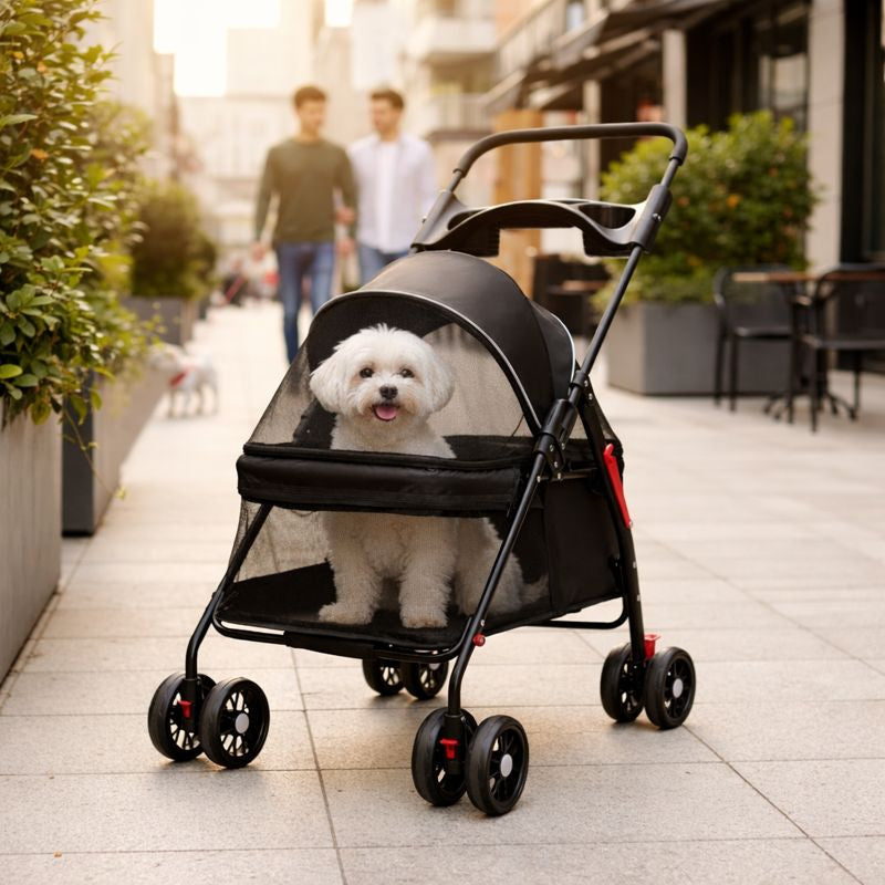 Pet Companion | Lightweight Dog Stroller with Breathable Mesh Panels | Comfortable Travel Solution for Small Dogs 2