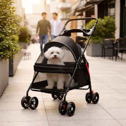 Pet Companion | Lightweight Dog Stroller with Breathable Mesh Panels | Comfortable Travel Solution for Small Dogs 2