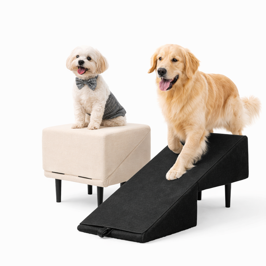 Pet Steps | 2-in-1 Dog Ramp for Bed & Car with Non-Slip Surface | Versatile Mobility Solution for Small Pets 1