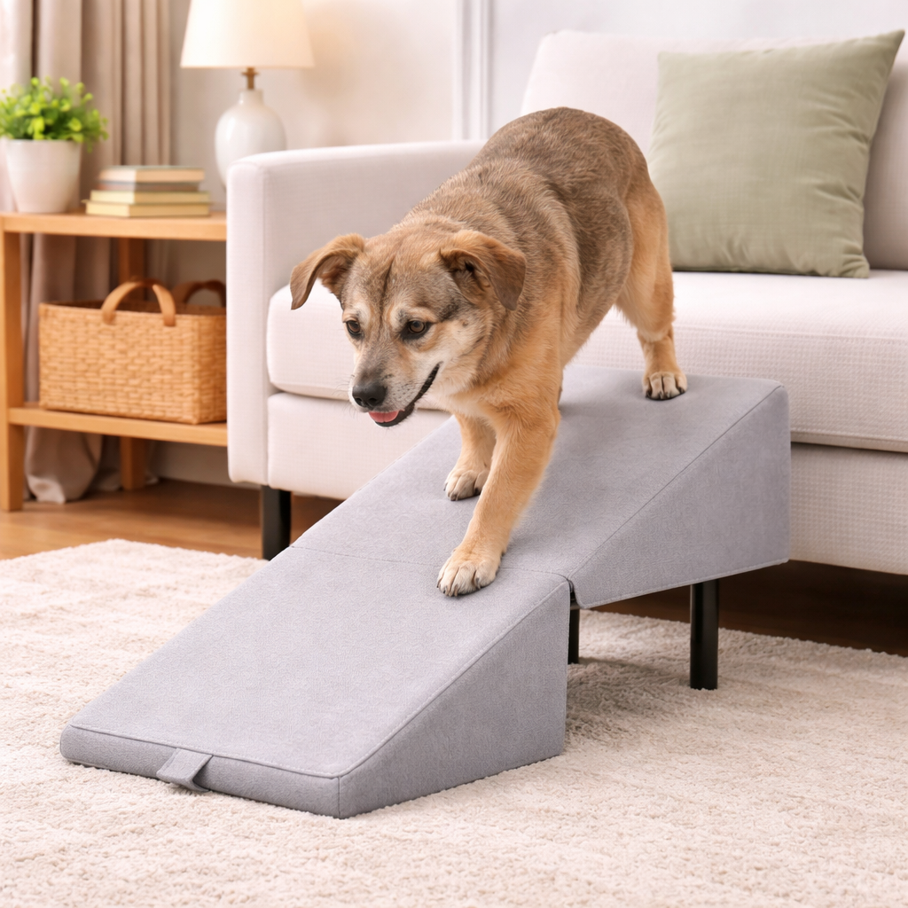 Pet Steps | 2-in-1 Dog Ramp for Bed & Car with Non-Slip Surface | Versatile Mobility Solution for Small Pets 2