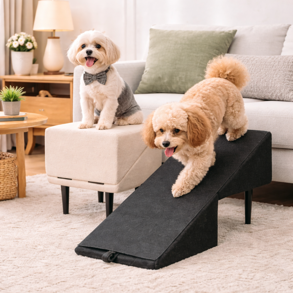 Pet Steps | 2-in-1 Dog Ramp for Bed & Car with Non-Slip Surface | Versatile Mobility Solution for Small Pets 6