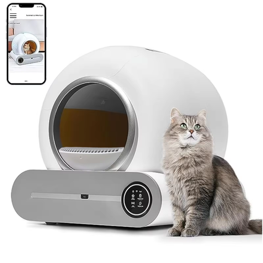 Pet Tech | Automatic Cat Litter Box with Self-Cleaning Feature | Spacious Design for Effortless Cleanliness 0