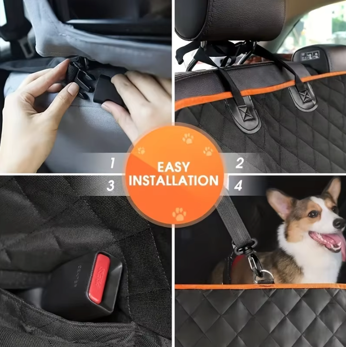 Pet Travel Protector | Waterproof Dog Car Seat Cover with 5-Layer Protection | Adjustable Hammock for Ultimate Comfort 3