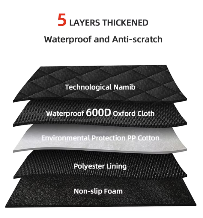 Pet Travel Protector | Waterproof Dog Car Seat Cover with 5-Layer Protection | Adjustable Hammock for Ultimate Comfort 4