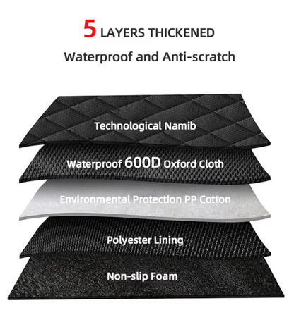 Pet Travel Protector | Waterproof Dog Car Seat Cover with 5-Layer Protection | Adjustable Hammock for Ultimate Comfort 4