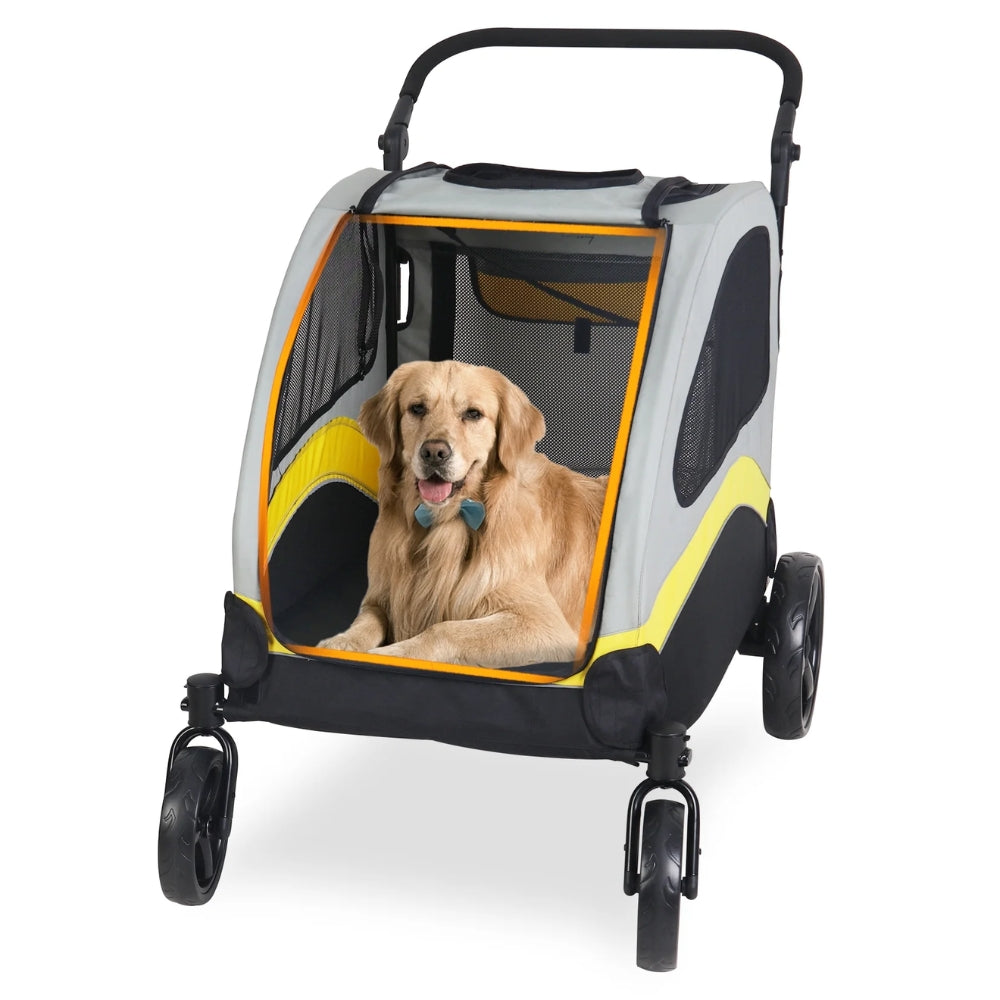 Pet Voyager | Large Dog Stroller with 4 Wheels & Panoramic View | Comfortable Travel Solution for Outdoor Adventures 1