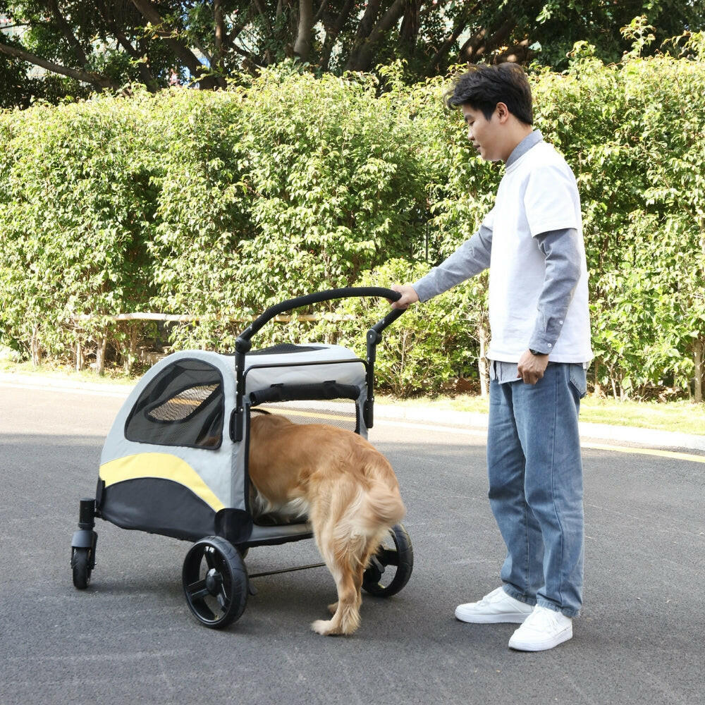 Pet Voyager | Large Dog Stroller with 4 Wheels & Panoramic View | Comfortable Travel Solution for Outdoor Adventures 5