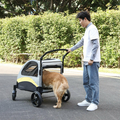 Pet Voyager | Large Dog Stroller with 4 Wheels & Panoramic View | Comfortable Travel Solution for Outdoor Adventures 5