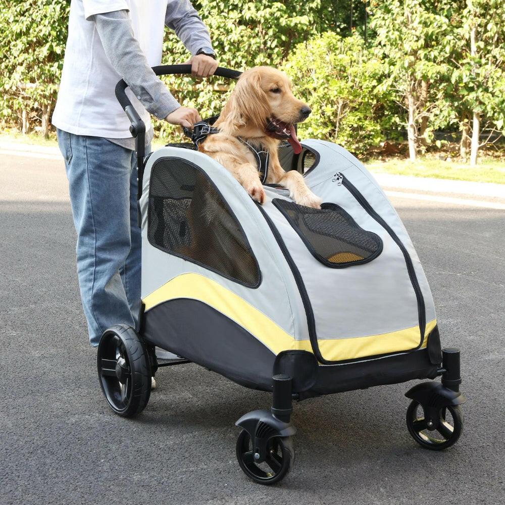 Pet Voyager | Large Dog Stroller with 4 Wheels & Panoramic View | Comfortable Travel Solution for Outdoor Adventures 6