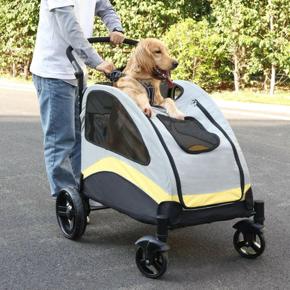 Pet Voyager | Large Dog Stroller with 4 Wheels & Panoramic View | Comfortable Travel Solution for Outdoor Adventures 6