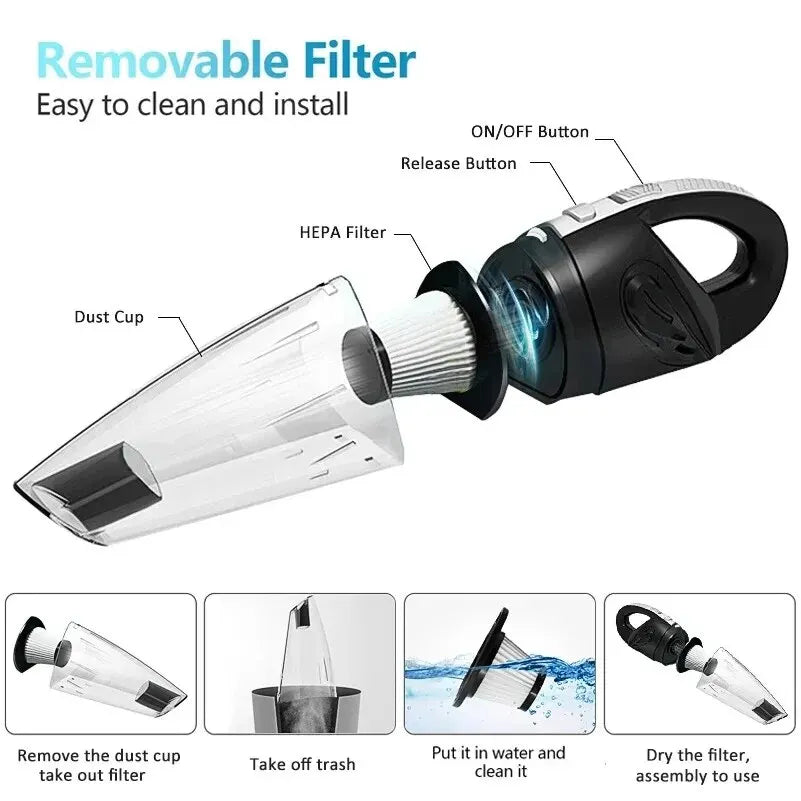 Powerful Handheld Vacuum Cleaner with Cyclone Suction | Lightweight Design for Home and Car Cleaning 5