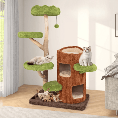 Purr-Perch | Cat Tree for Large Cats with Spacious Condo Nests | Multi-Level Cat Tower for Active Play and Relaxation 0