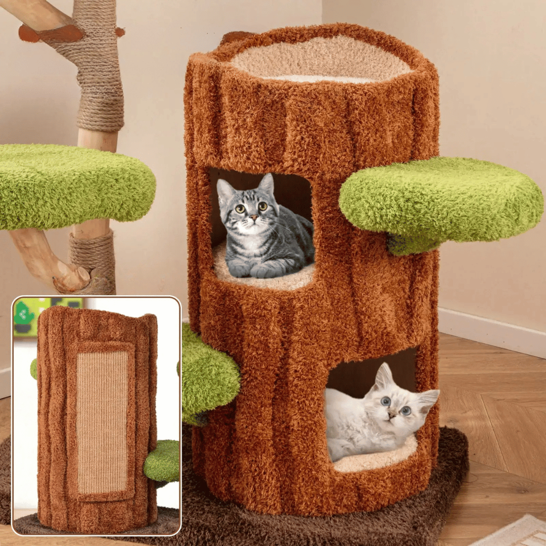 Purr-Perch | Cat Tree for Large Cats with Spacious Condo Nests | Multi-Level Cat Tower for Active Play and Relaxation 1