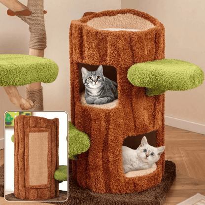 Purr-Perch | Cat Tree for Large Cats with Spacious Condo Nests | Multi-Level Cat Tower for Active Play and Relaxation 1