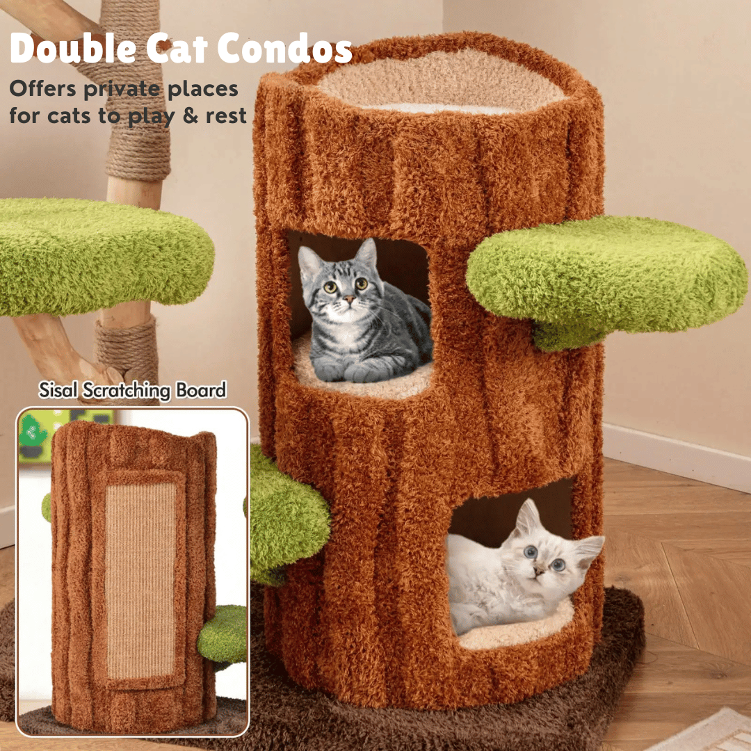 Purr-Perch | Cat Tree for Large Cats with Spacious Condo Nests | Multi-Level Cat Tower for Active Play and Relaxation 3