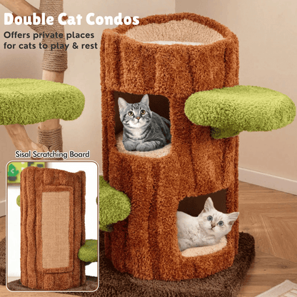 Purr-Perch | Cat Tree for Large Cats with Spacious Condo Nests | Multi-Level Cat Tower for Active Play and Relaxation 3