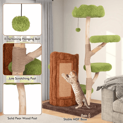Purr-Perch | Cat Tree for Large Cats with Spacious Condo Nests | Multi-Level Cat Tower for Active Play and Relaxation 4